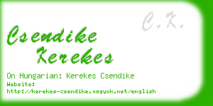 csendike kerekes business card